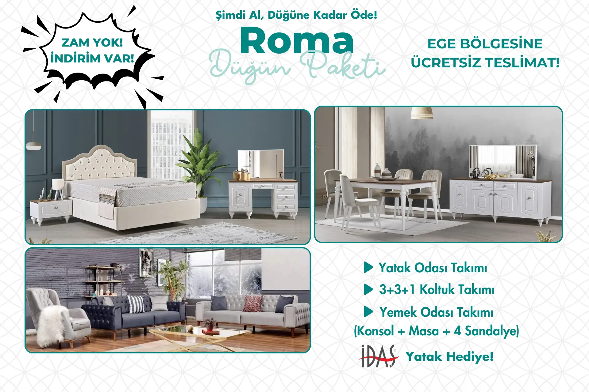 Anasayfa - İzmir Mobilya - İzmir'in Düğün Paketçisi