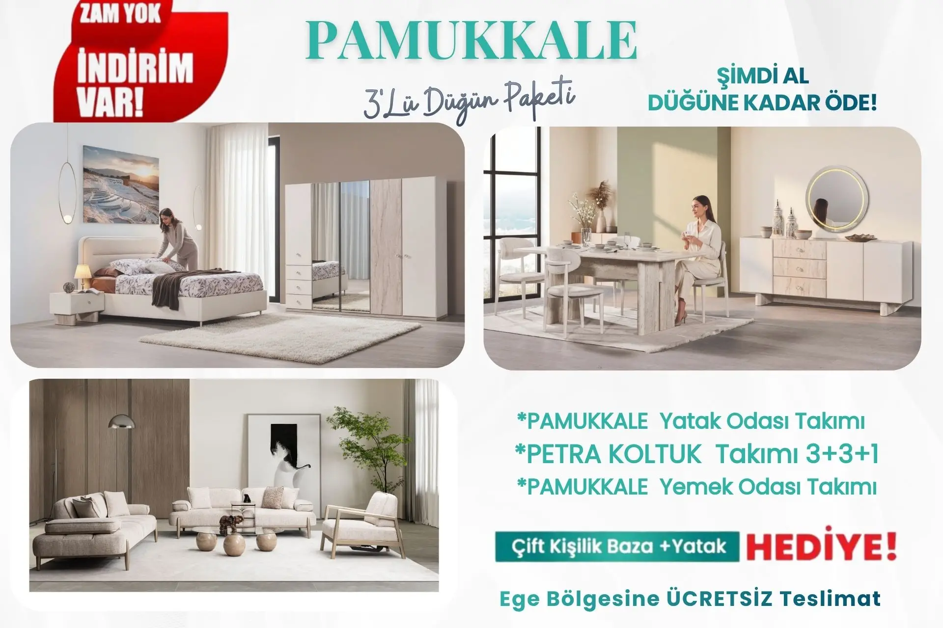 PAMUKKALE DÜĞÜN PAKETİ *İNDİRİMLİ PAKET