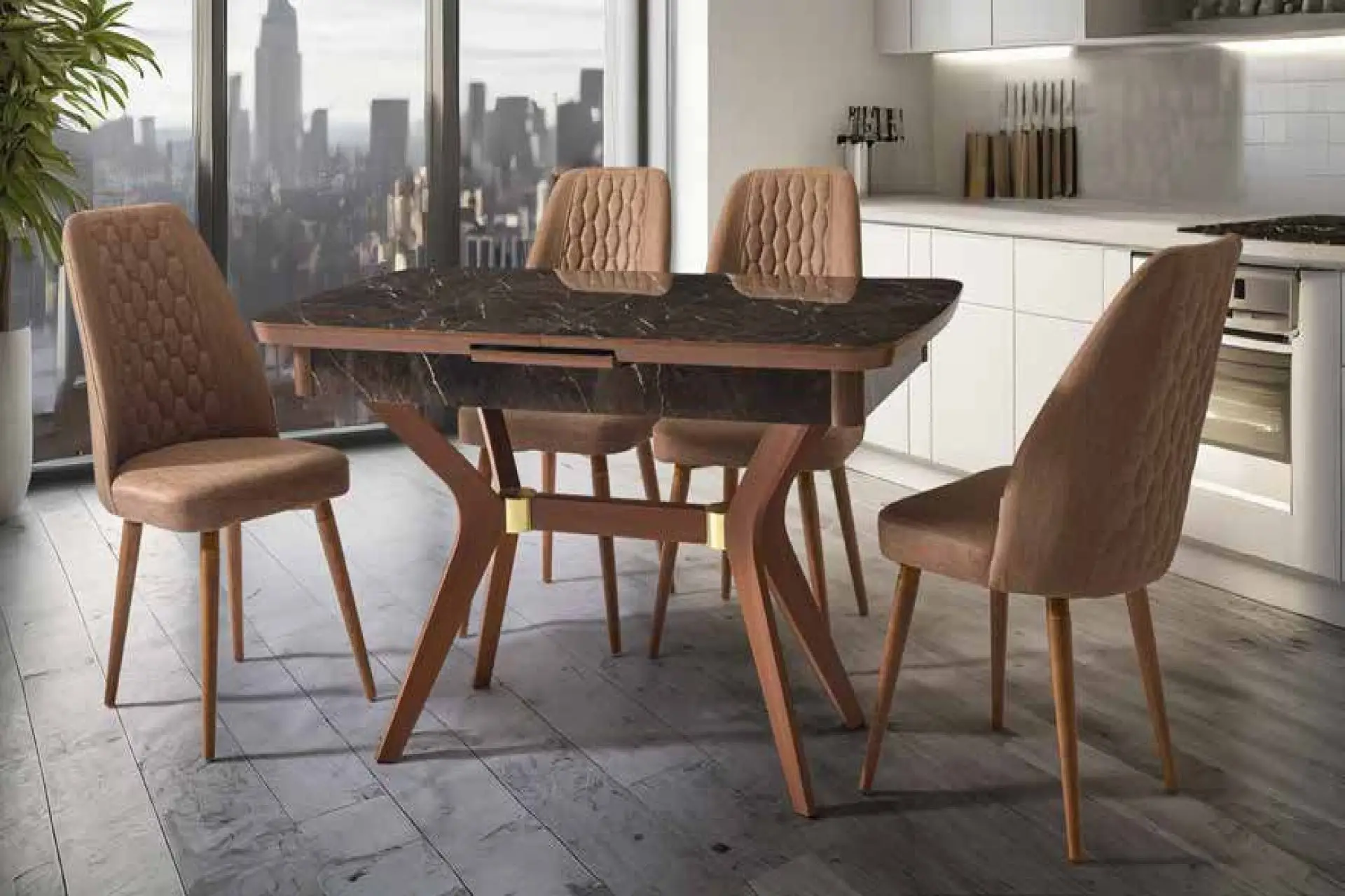 ROLEX LAK MASA TAKIMI (FÜME&ANTRASİT&KAHVE)