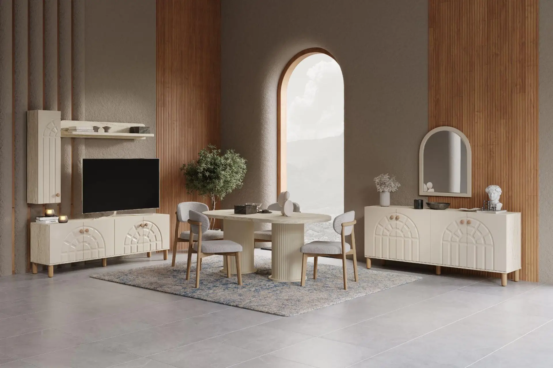 ANATOLIA(RUBBY)YEMEK ODASI %100 MDF