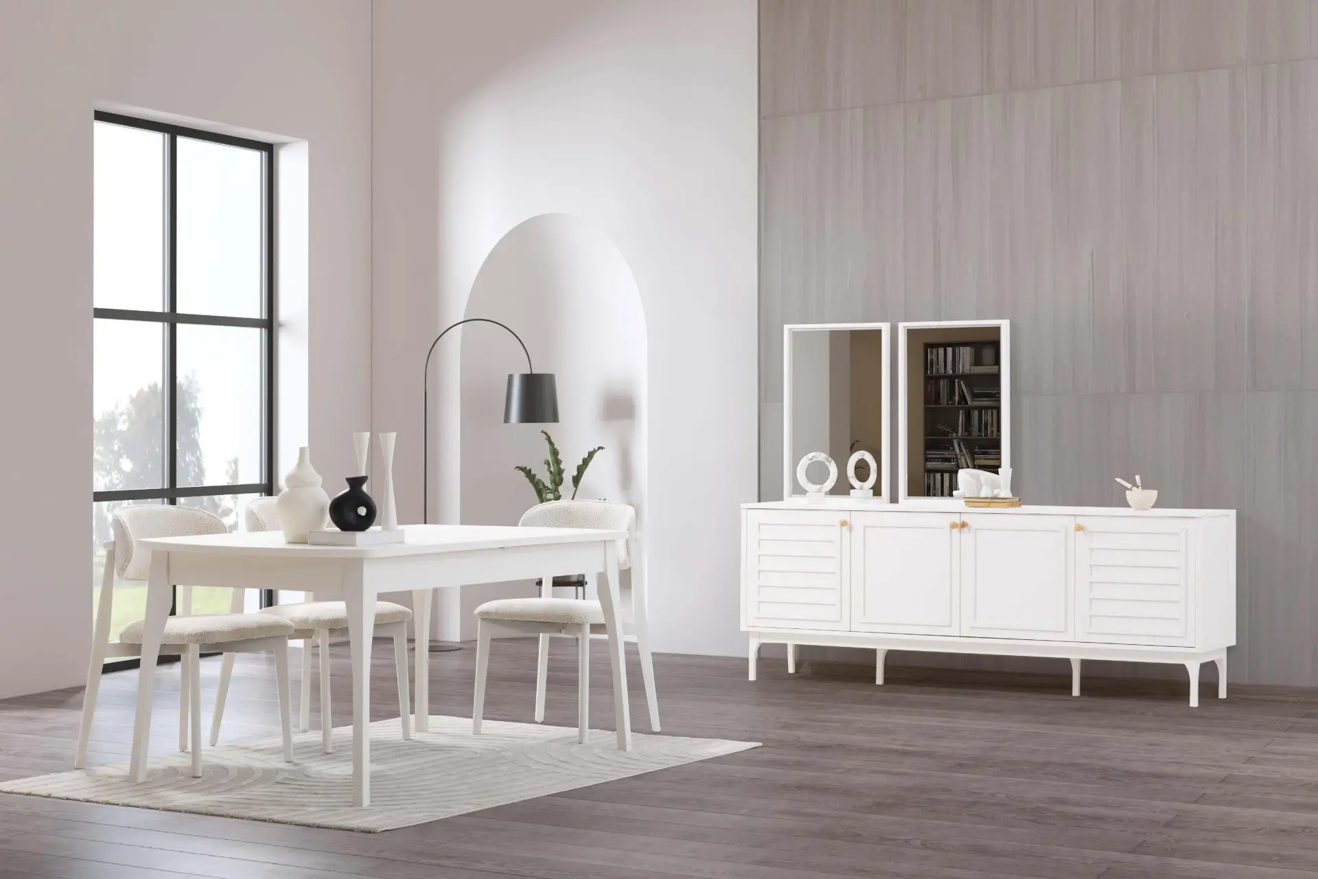 İNCİ BEYAZ YEMEK ODASI *YENİ