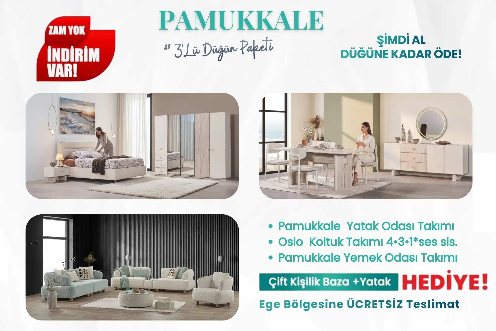 PAMUKKALE DÜĞÜN PAKETİ *İNDİRİMLİ PAKET
