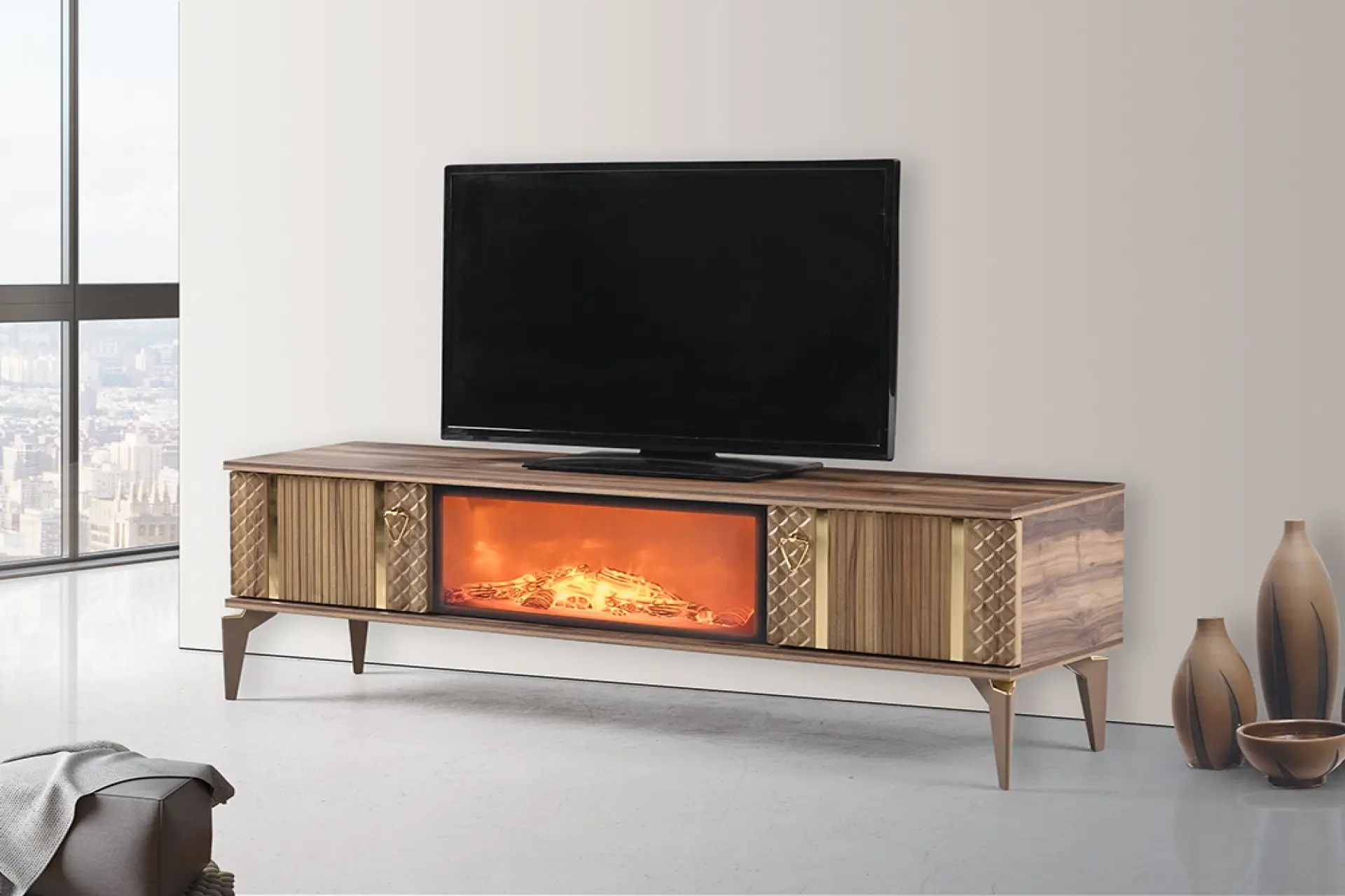 ŞÖMİNELİ TV ÜNİTESİ